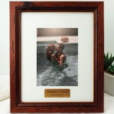 Anniversary Personalised Photo Frame 5x7 Mahogany Wood