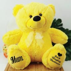Personalised Mum Teddy Bear 40cm Plush  Yellow