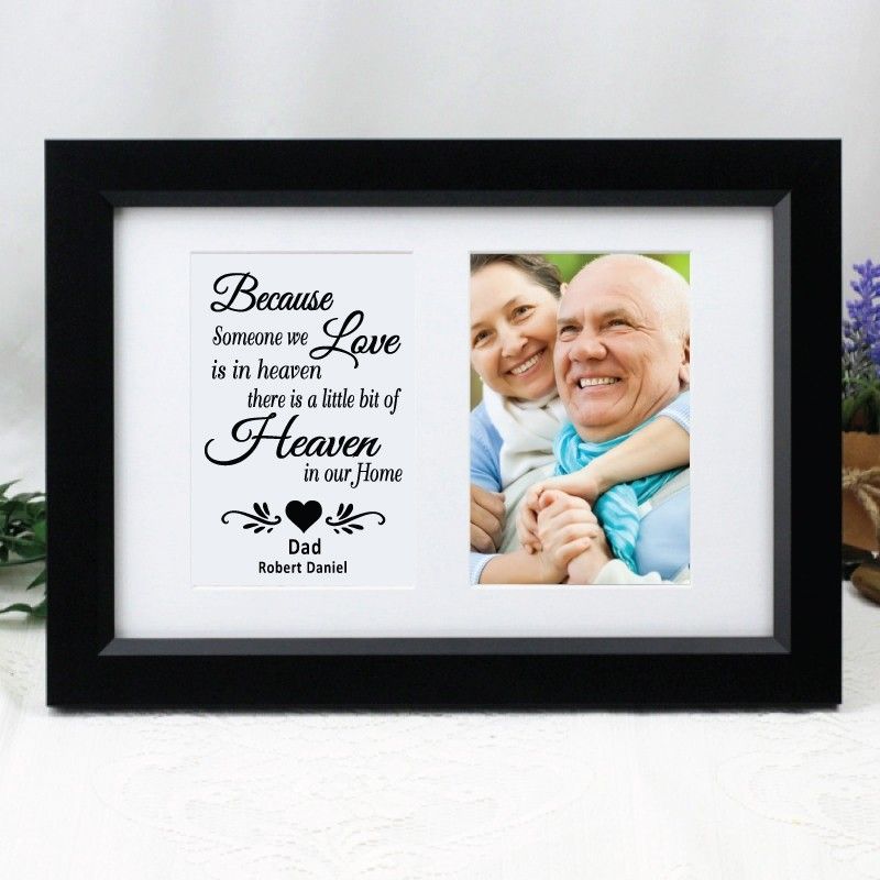 In Memory Picture Frame Heaven in Home 4x6 & 5x7 Loved One in Heaven 